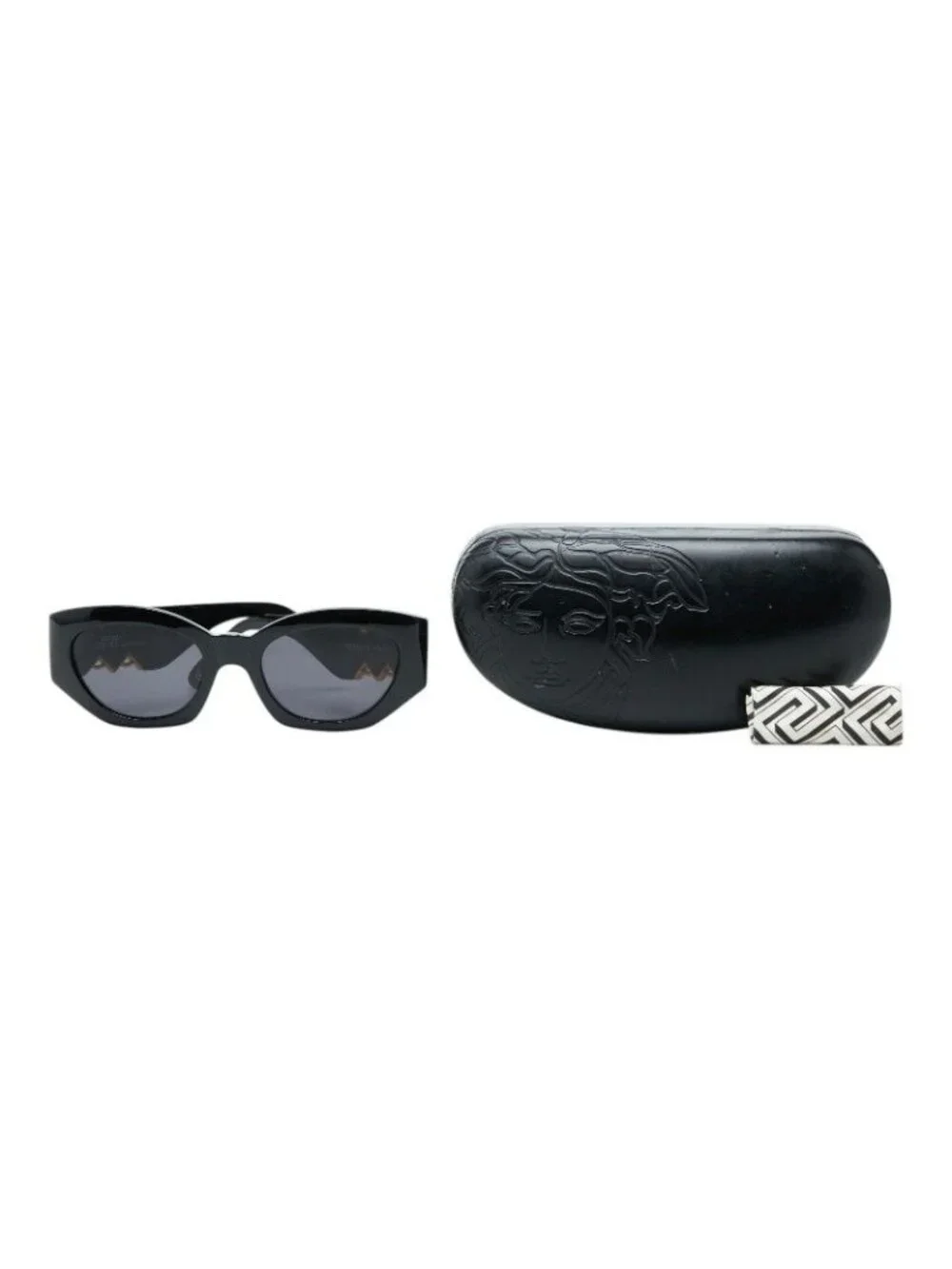 Versace Medusa Sunglasses D Black Gold Acetate Eyewear